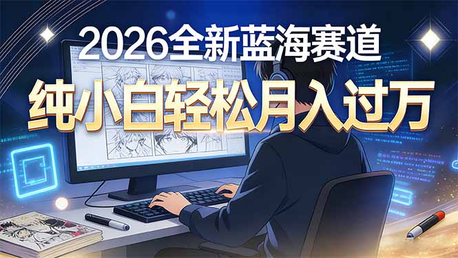 （16781期）2026年全新蓝海赛道，纯小白轻松月入过万-靠谱项目库