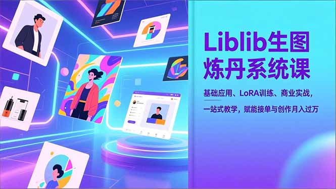 (16949期)Liblib生图炼丹系统课,基础应用、LoRA训练、商业实战,一站式教学,赋能接单与创作月入过万-靠谱项目库