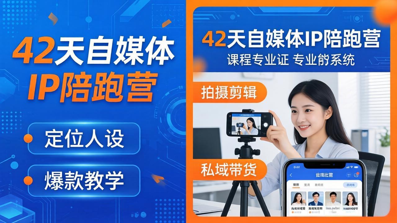 (18109期)42天自媒体IP陪跑营-26年4月19更新:定位人设爆款全教学,拍摄剪辑私域带货一站式落地-靠谱项目库