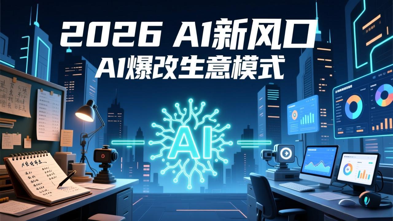 （17478期）2026年AI创富新风口，用人工智能爆改你的生意模式，从短视频到直播全面降本增效抢占先机-靠谱项目库