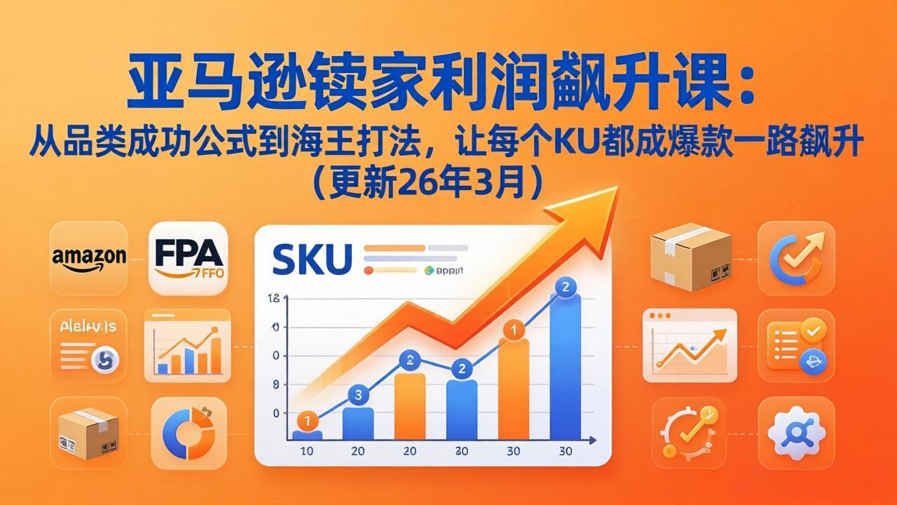 (17841期)亚马逊卖家利润飙升课:从品类成功公式到海王打法,让每个SKU都成爆款一路飙升(更新26年3月)-靠谱项目库