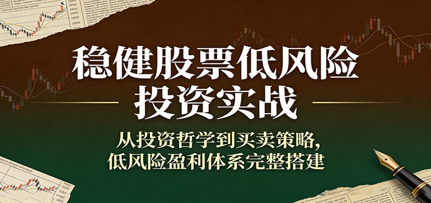 稳健股票低风险投资实战：从投资哲学到买卖策略，低风险盈利体系完整搭建-靠谱项目库