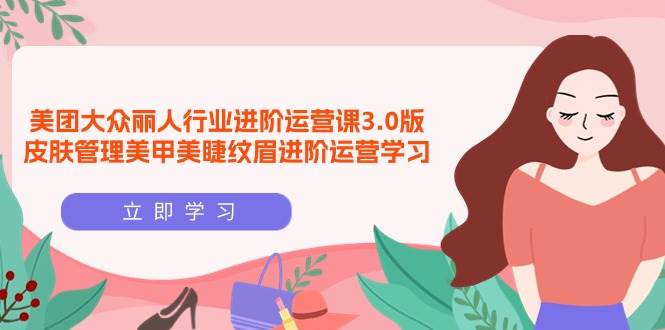 (9740期)美团大众-丽人行业 进阶运营课3.0版,皮肤管理美甲美睫纹眉进阶运营学习-靠谱项目库
