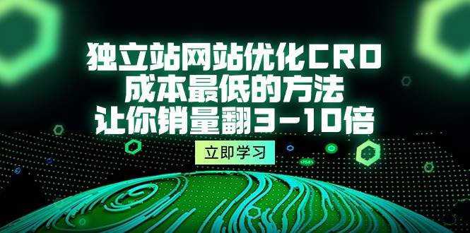 （10173期）独立站网站优化CRO，成本最低的方法，让你销量翻3-10倍（5节课）-靠谱项目库