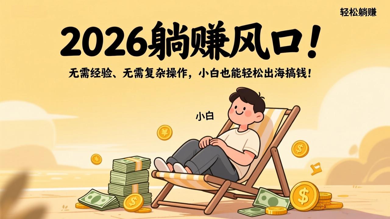 （17436期）2026躺赚风口！无需经验、无需复杂操作，小白也能轻松出海搞钱！-靠谱项目库