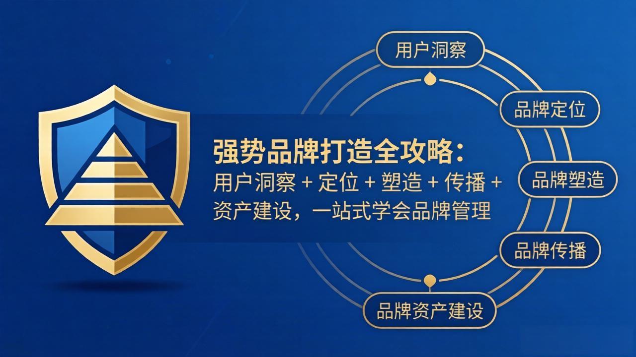 (17889期)强势品牌打造全攻略:用户洞察 + 定位 + 塑造 + 传播 + 资产建设,一站式学会品牌管理-靠谱项目库