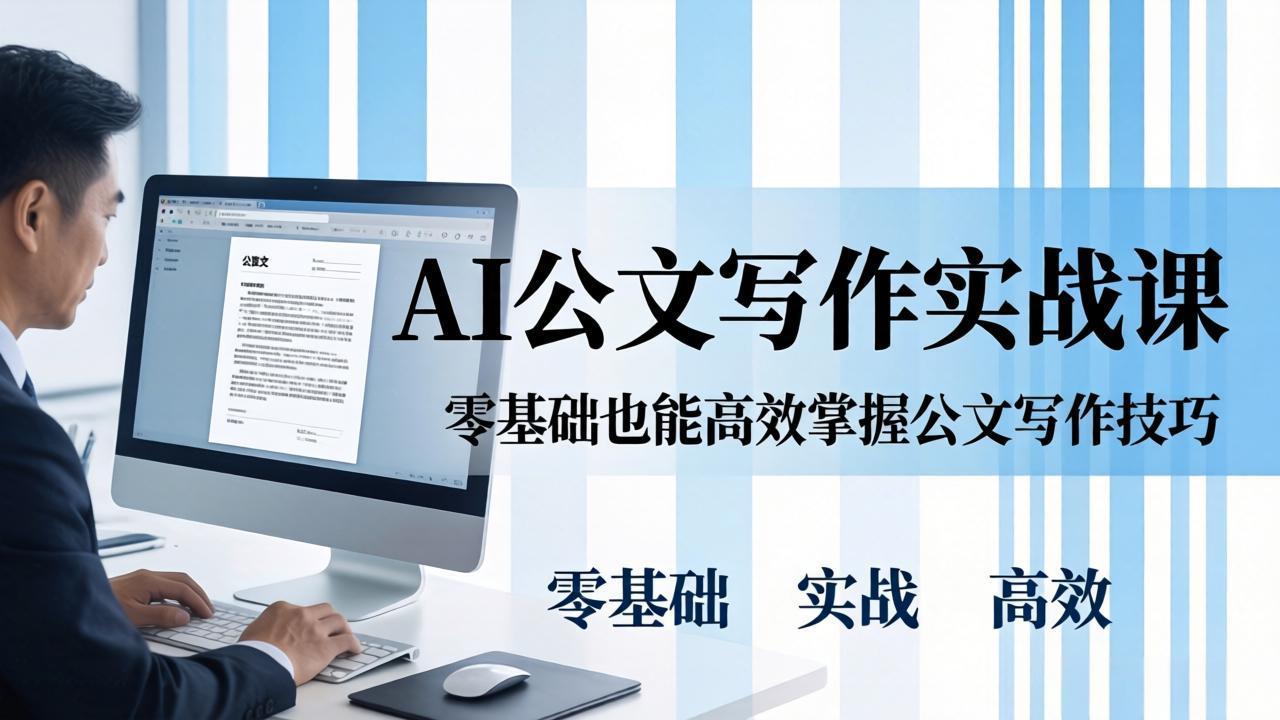 （17783期）AI 公文写作实战课：零基础掌握格式规范与 5 大文种，用 AI 高效写出合格材料-靠谱项目库