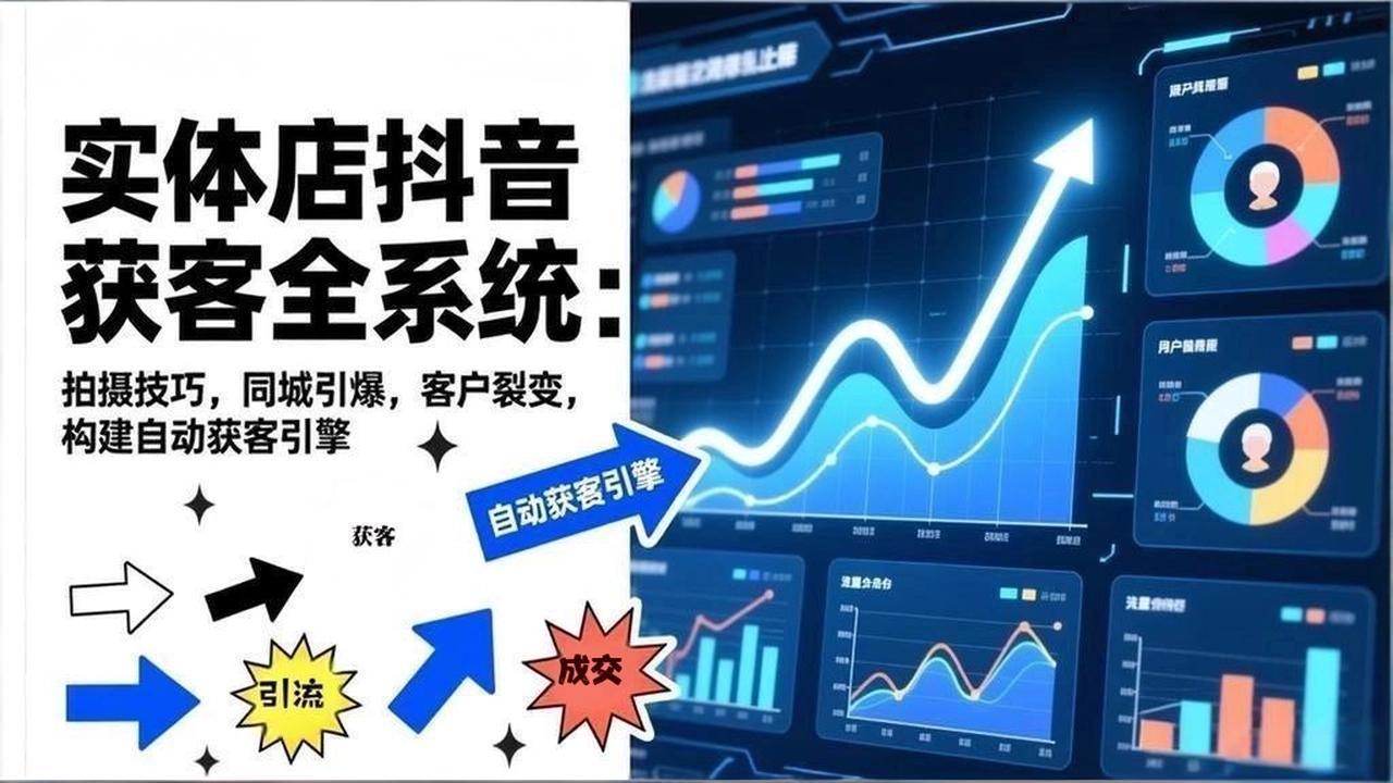 （17090期）2026实体店抖音获客全系统：拍摄技巧，同城引爆，客户裂变，构建自动获客引擎-靠谱项目库