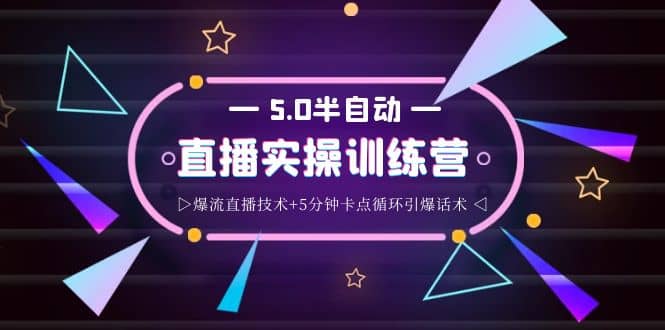 蚂蚁·5.0半自动直播2345打法，半自动爆流直播技术+5分钟卡点循环引爆话术-靠谱项目库