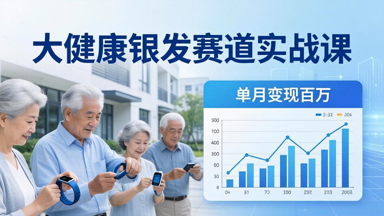 （17754期）大健康银发赛道实战课：拆解视频号线索型 IP 单月变现百万逻辑，教你精准获客高效变现-靠谱项目库
