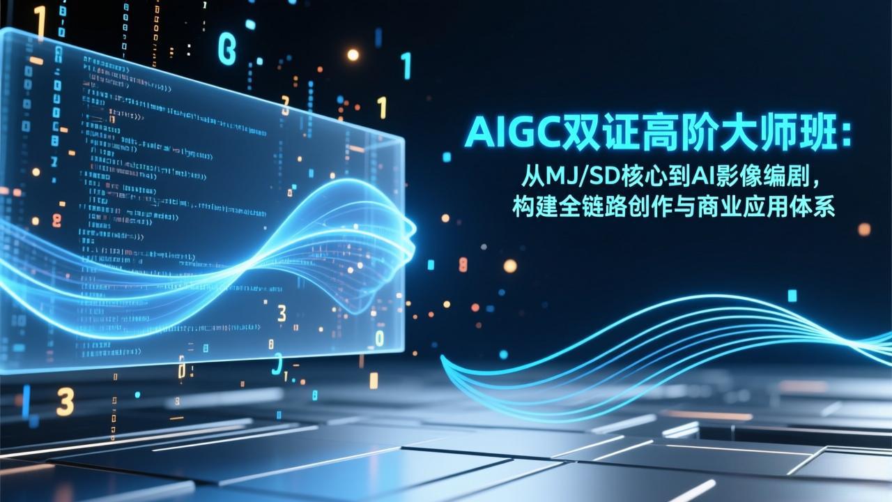 （17198期）AIGC双证高阶大师班：从MJ/SD核心到AI影像编剧，构建全链路创作与商业应用体系-靠谱项目库
