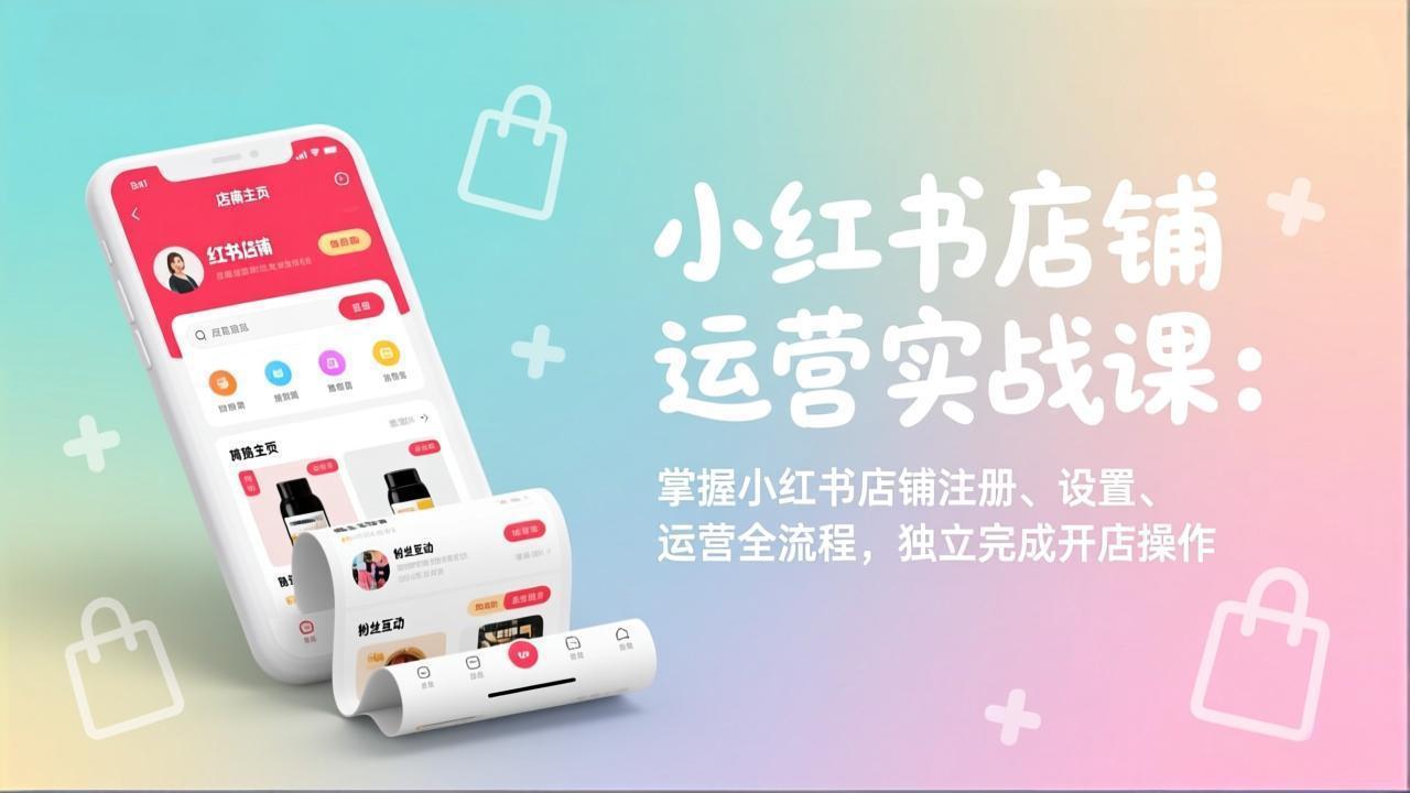 (17561期)小红书店铺运营实战课:掌握小红书店铺注册、设置、运营全流程,独立完成开店操作-靠谱项目库