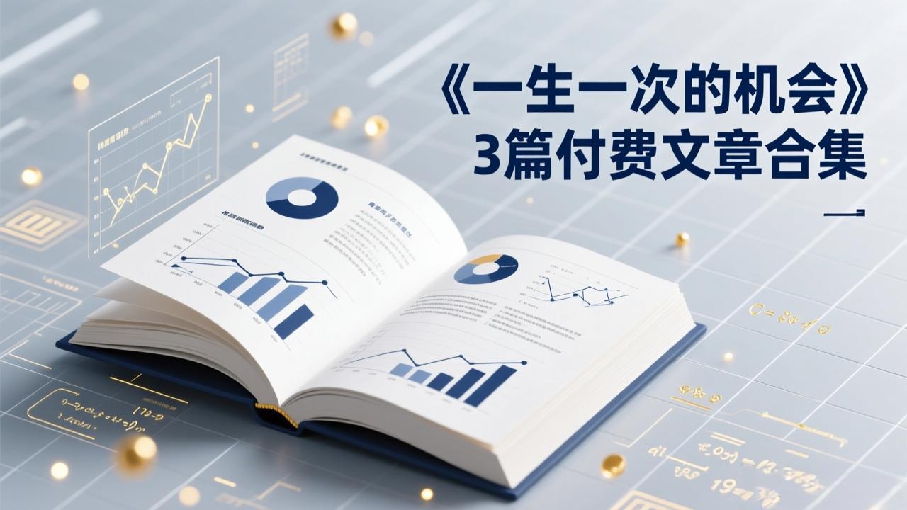 （17456期）付费文章合集《一生一次的机会》3篇，一个系统性、一次性、独家性的透剧-靠谱项目库
