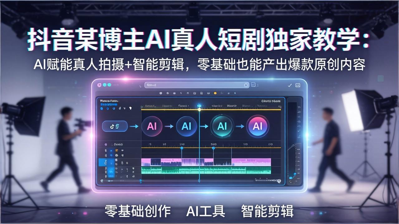 （17942期）抖音某博主AI真人短剧独家教学：AI赋能真人拍摄+智能剪辑，零基础也能产出爆款原创内-靠谱项目库
