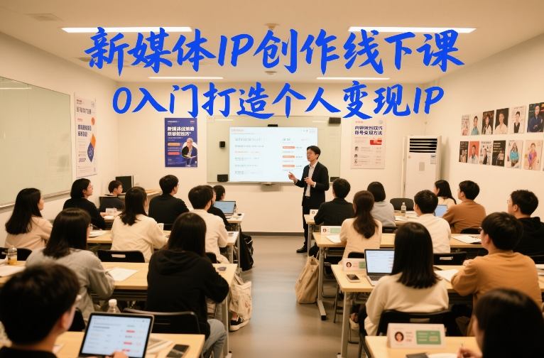 新媒体IP创作线下课,0入门打造个人变现IP-靠谱项目库