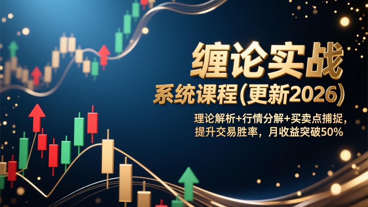 （17136期）缠论实战系统课程(更新2026)，理论解析+行情分解+买卖点捕捉，提升交易胜率，月收益突破50%-靠谱项目库