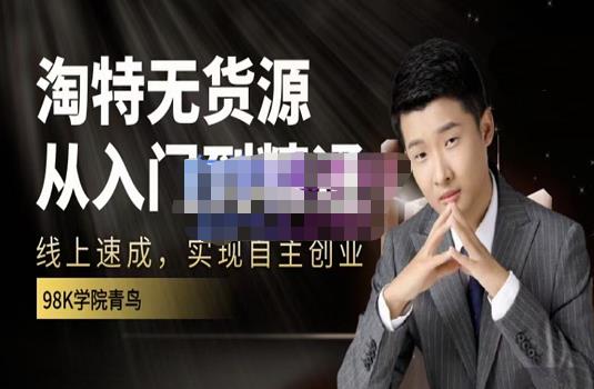 98k学院的淘特无货源线上速成课,从入门到精通,让你最小投入,最高回报-靠谱项目库