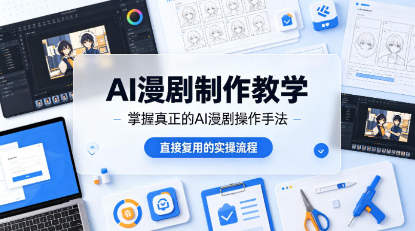 AI漫剧制作教学，带你掌握真正的AI漫剧操作手法，直接复用的实操流程-靠谱项目库