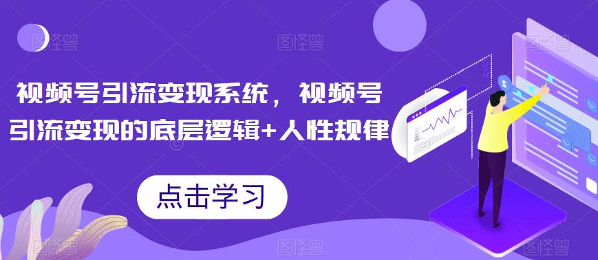 视频号引流变现系统，视频号引流变现的底层逻辑+人性规律-靠谱项目库