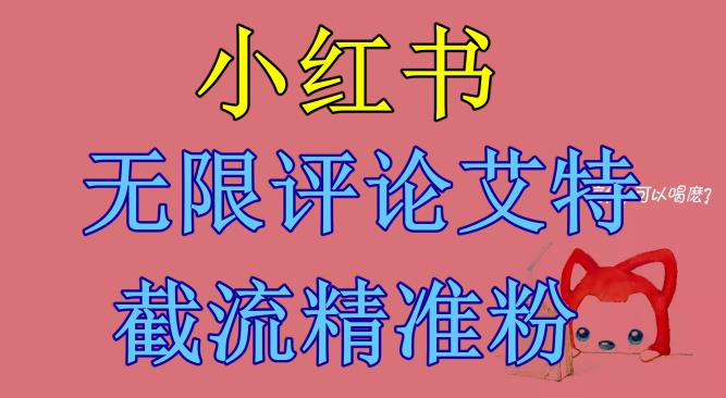 小红书无限评论艾特截流精准粉(软件+教程)-靠谱项目库
