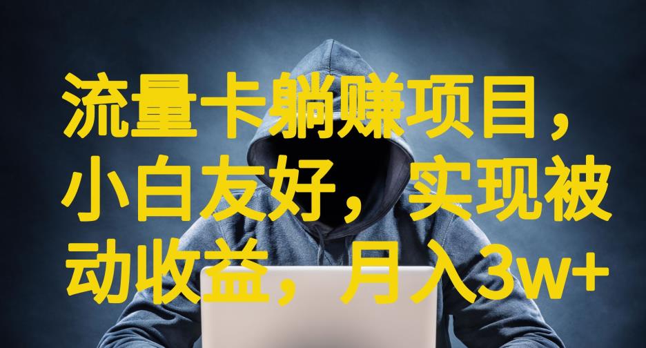 流量卡躺赚项目，小白友好，开设后台，实现被动收益，只要出卡，就能一直赚钱，利润高昂【揭秘】-靠谱项目库