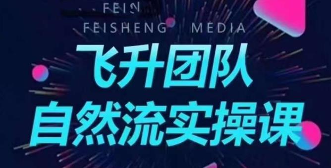 飞升团队课程自然流实操课，抖音半无人起号主播间搭建教学-靠谱项目库