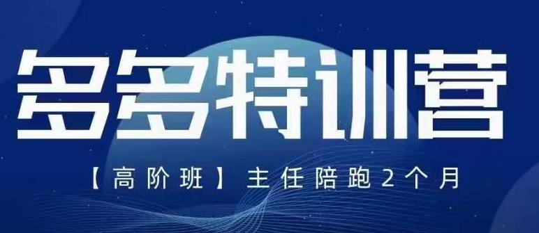 纪主任·5月最新多多特训营高阶班，玩法落地实操，多多全掌握-靠谱项目库