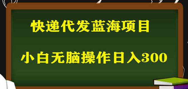 2023最新蓝海快递代发项目,小白零成本照抄也能日入300+-靠谱项目库