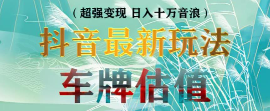 抖音最新无人直播变现直播车牌估值玩法项目，轻松日赚几百+【详细玩法教程】-靠谱项目库