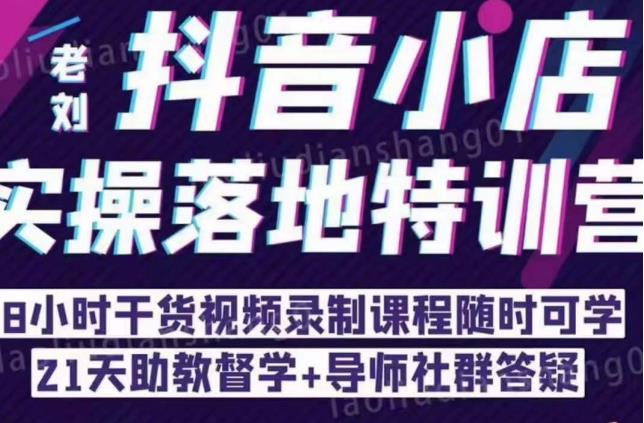抖音小店实操落地特训营：抖音小店无货源精细化运营，抖店商品卡流量（22节）-靠谱项目库