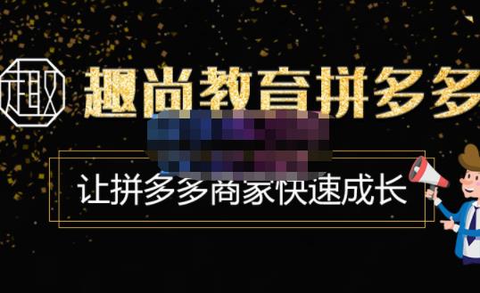 趣尚教育·拼多多运营实操VIP特训营，让拼多多商家快速成长-价值3180元-靠谱项目库