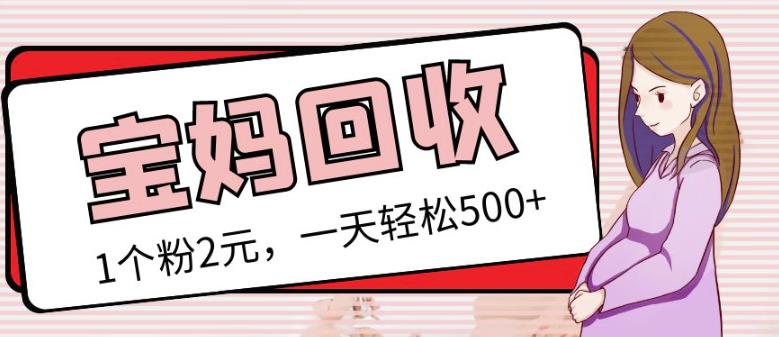 最新小红书母婴号宝妈粉回收项目，1个粉2元，一天轻松500+案例分享【粉丝包回收】-靠谱项目库