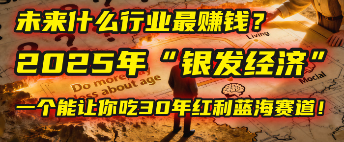 未来什么行业最赚钱？马哥揭秘2025年“银发经济”：一个能让你吃30年红利的蓝海赛道！-靠谱项目库