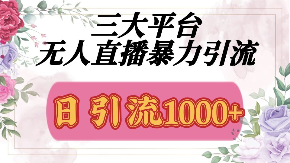 抖音，快手，视频号全平台通用，无人直播引流法，利用图片,模板,整套话术挂机全天支持矩阵操作，无限设备多开，超暴力引流，1000+高质量精准创业粉-靠谱项目库