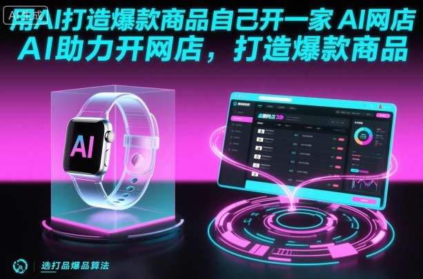 用AI打造爆款商品自己开一家AI网店,AI助力开网店,打造爆款商品-靠谱项目库