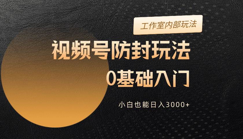 (10107期)2024视频号升级防封玩法,零基础入门,小白也能日入3000+-靠谱项目库