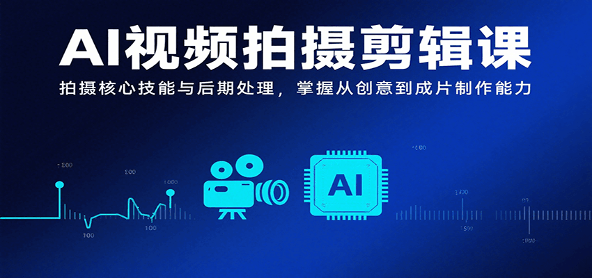 AI视频拍摄剪辑课,拍摄核心技能与后期处理,掌握从创意到成片制作能力-靠谱项目库