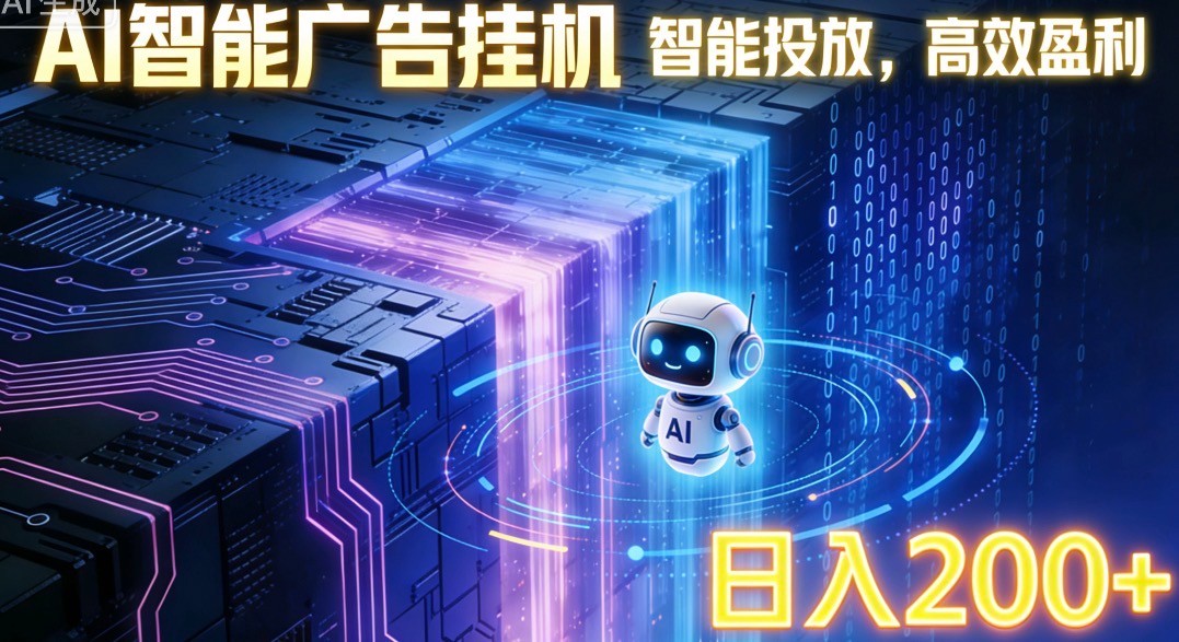 ai智能广告挂机项目,合规挂载广告即可赚取收益,单日收益可达400~500+-靠谱项目库