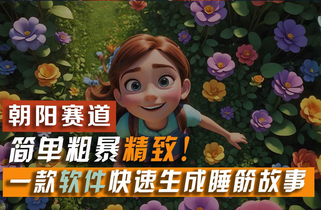 利用一款软件5分钟一条爆款睡前故事,简单粗暴精致!小白月入2w+-靠谱项目库
