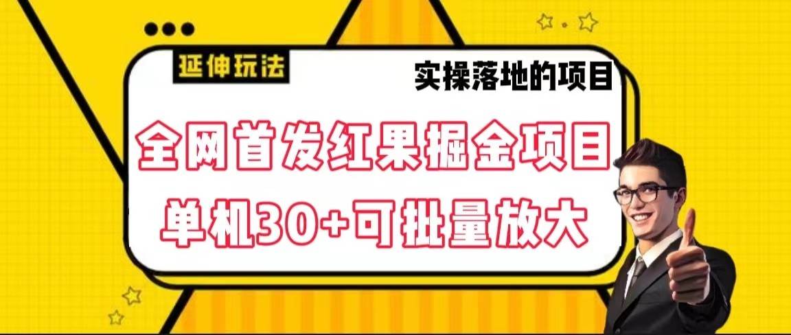 全网首发红果掘金项目,简单操作单机30+可批量放大-靠谱项目库