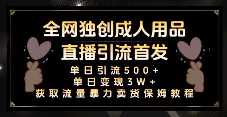 全网独创真人主播+无人直播单日引流500+,橙人用品暴力卖货单日变现3W+保姆似教学2.0【揭秘】-靠谱项目库