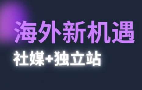 2025出海新机遇(社媒+独立站)，海外新机遇，实现独立站的高效运营与出海-靠谱项目库