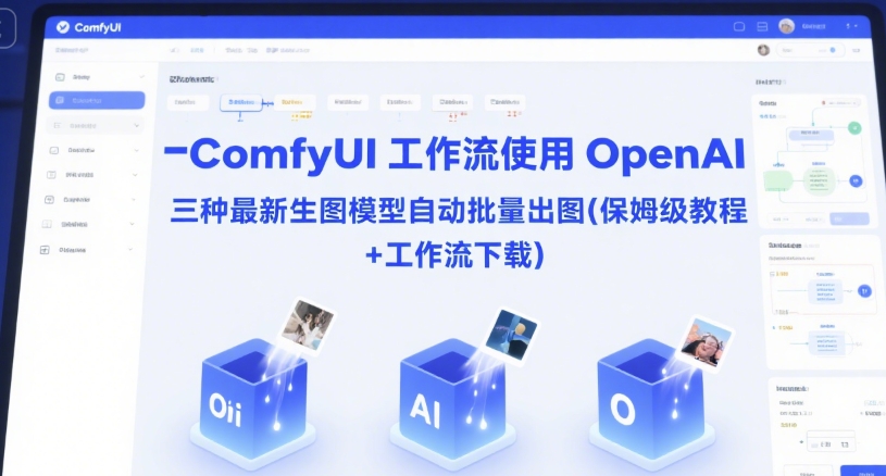 ComfyUI 工作流使用 OpenAI 三种最新生图模型自动批量出图(保姆级教程+工作流下载)-靠谱项目库