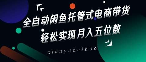 全自动闲鱼托管式电商带货，轻松实现月入五位数【揭秘】-靠谱项目库