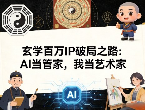 玄学百万IP破局之路:AI当管家,我当艺术家-靠谱项目库
