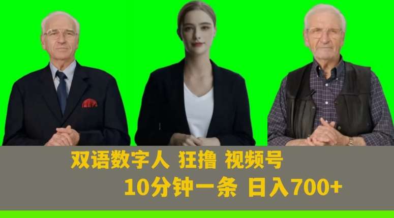 Ai生成双语数字人狂撸视频号，日入700+内附251G素材【揭秘】-靠谱项目库
