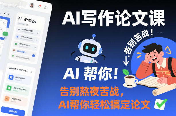AI写作论文课，告别熬夜苦战，AI帮你轻松搞定论文-靠谱项目库