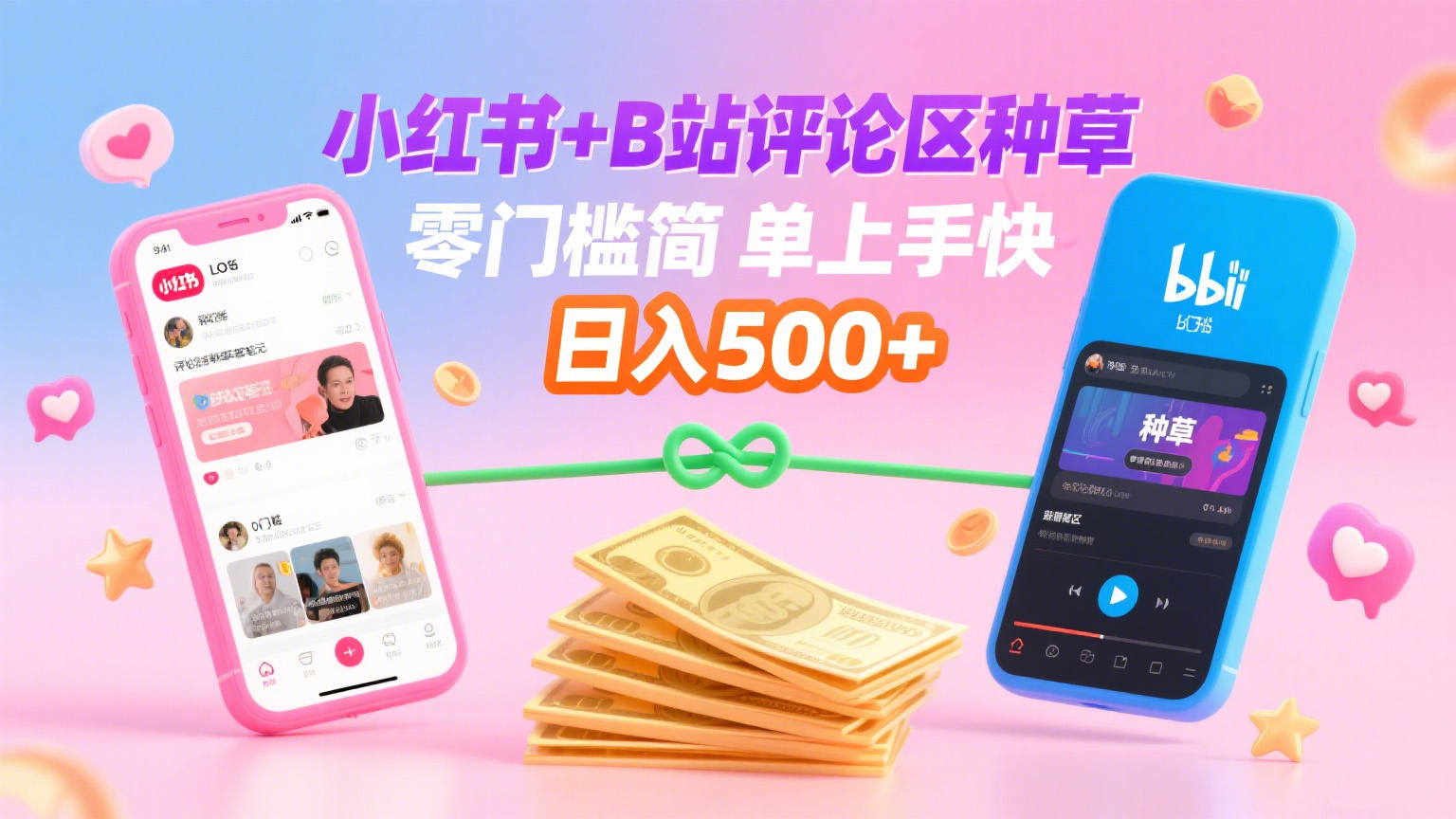 小红书+B站评论区种草,0门槛1分钟一单,只需复制粘贴,日入500+-靠谱项目库