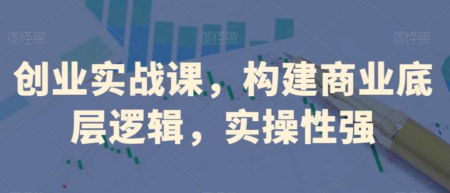创业实战课，​构建商业底层逻辑，实操性强-靠谱项目库