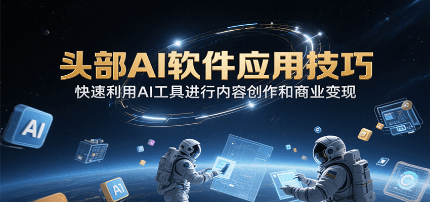头部AI软件应用技巧，快速利用AI工具进行内容创作和商业变现-靠谱项目库